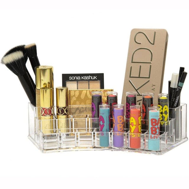 Acrylic Sector Cosmetic Organizer, Transparent Sector Cosmetic Rack, Multiple Compartments Organizer Acrylic Sector Cosmetic Organizer, Transparent Sector Cosmetic Rack, Multiple Compartments Organizer